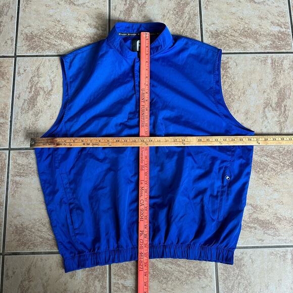 Footjoy Golf Windbreaker Vest Pullover Mockneck Button Blue Men's Size Large - Picture 5 of 10